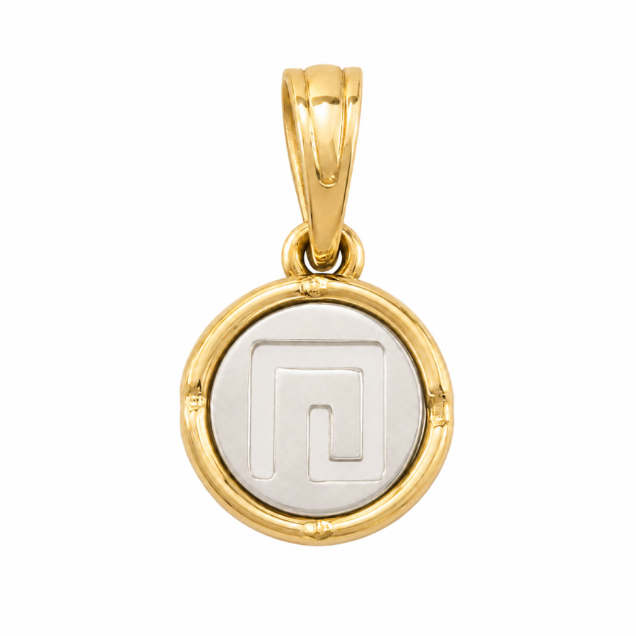 Round Meander Pendant Κ14