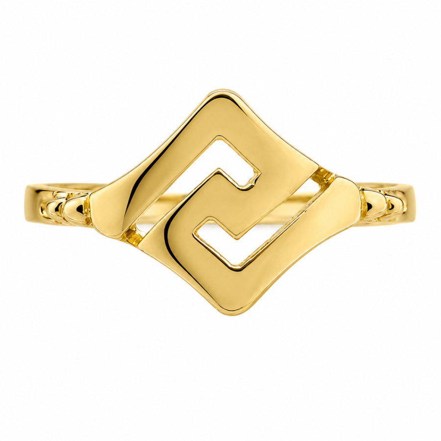 Gold Ring Greek-Key Κ14