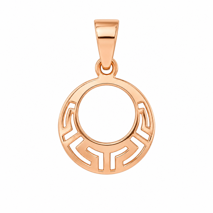 Circle Meander Pendant Κ14
