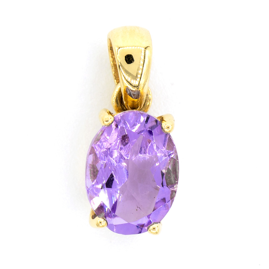 Gold Pendant Amethyst