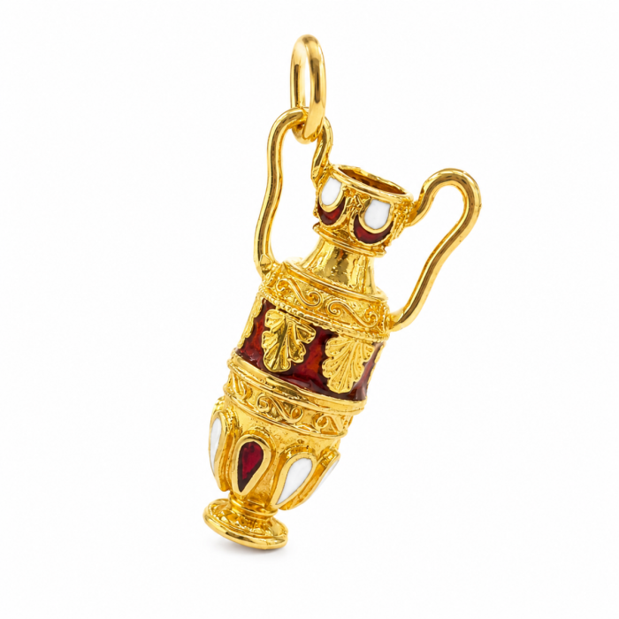 Amphora Pendant with Enamel Κ14