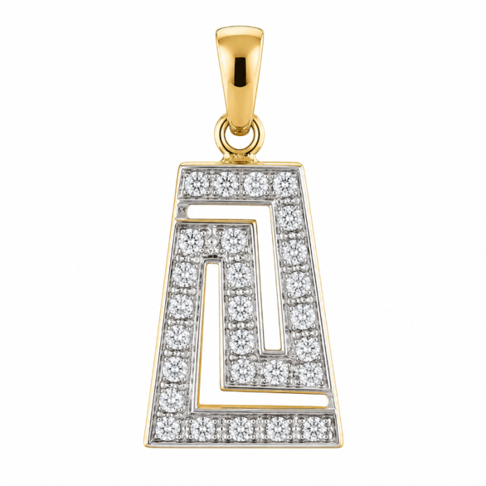 Meander Pendant with Stones K14