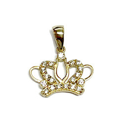 Gold Pendant Crown K14