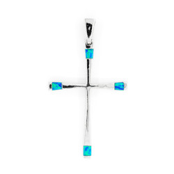 Cross Pendant Opal