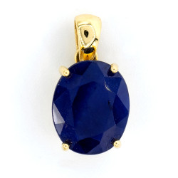 Gold Pendant Sapphire