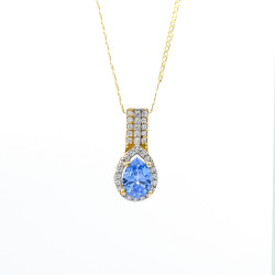 Necklace Blue Topaz