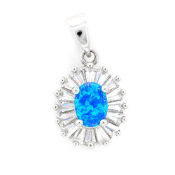Pendant Oval Opal CZ