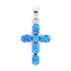 Cross Pendant Opal