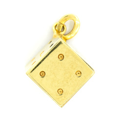Gold Pendant Dice 3D