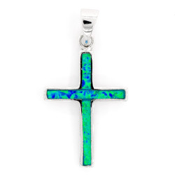 Cross Pendant Opal