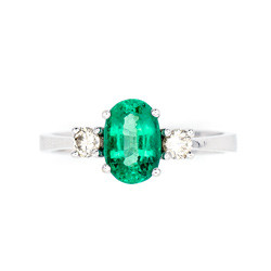 Emerald Ring Κ18