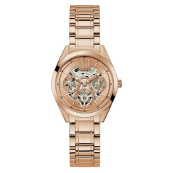 guess_roloi_clear_cut_chronografos_me_metalliko_mprasele_se_roz_chryso_chroma_gw0253l3