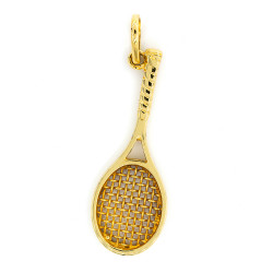 Gold Pendant Raquette