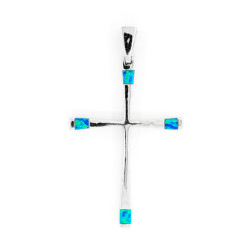 Cross Pendant Opal