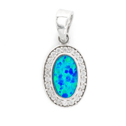 Μενταγιόν Οβάλ Opal CZ