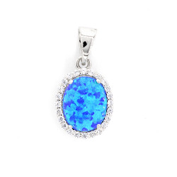 Pendant Oval Opal CZ