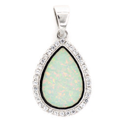 Μενταγιόν Opal CZ