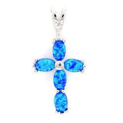 Cross Pendant Opal