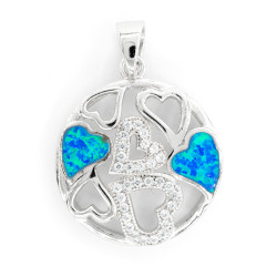 Heart Pendant Opal