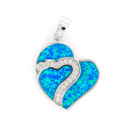 Heart Pendant Opal