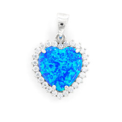 Heart Pendant Opal