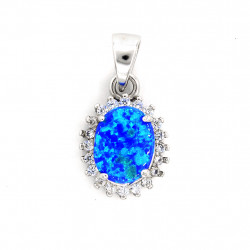 Pendant Oval Opal CZ