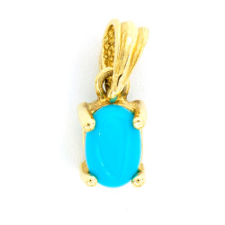 Gold Pendant Turquoise