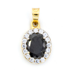 Gold Pendant Sapphire