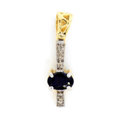 Gold Pendant Sapphire