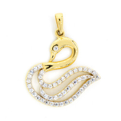 Gold Pendant Swan