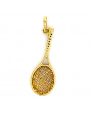 Gold Pendant Raquette