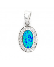 Pendant Oval Opal CZ