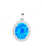 Pendant Oval Opal CZ