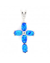 Cross Pendant Opal