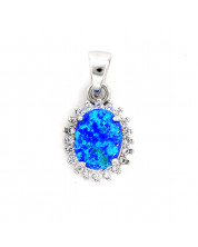 Pendant Oval Opal CZ