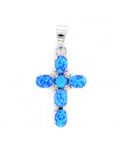 Cross Pendant Opal