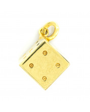 Gold Pendant Dice 3D