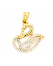 Gold Pendant Swan