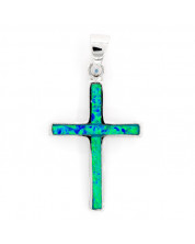 Cross Pendant Opal