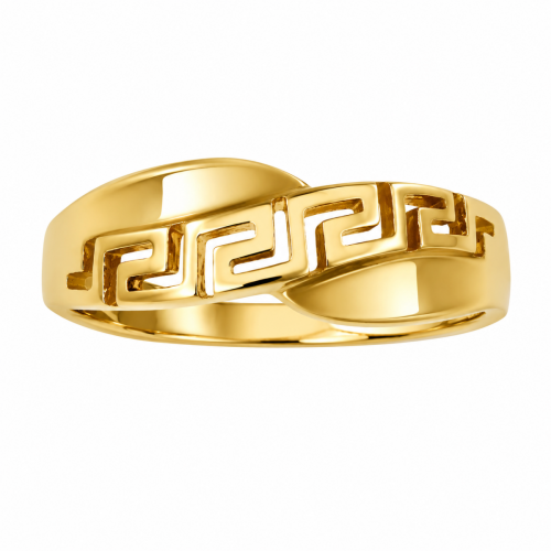 Gold Ring Greek-Key K14