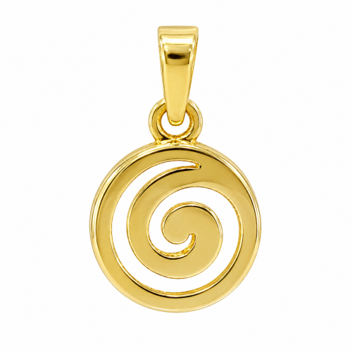 Greek Spiral Pendant Κ14