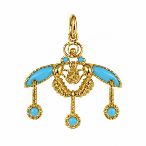 Minoan Bee Pendant K14