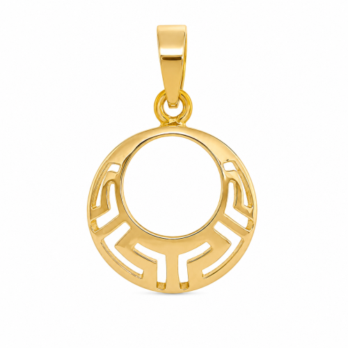 Circle Meander Pendant Κ14