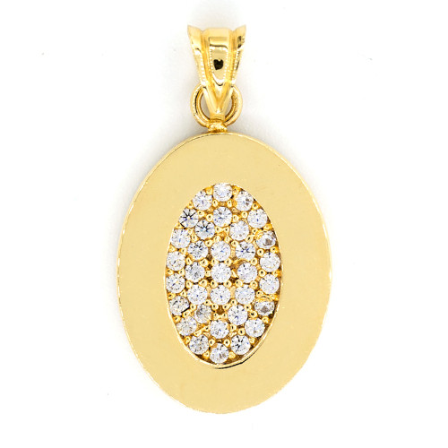 Gold Pendant Pave