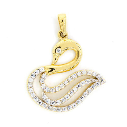 Gold Pendant Swan